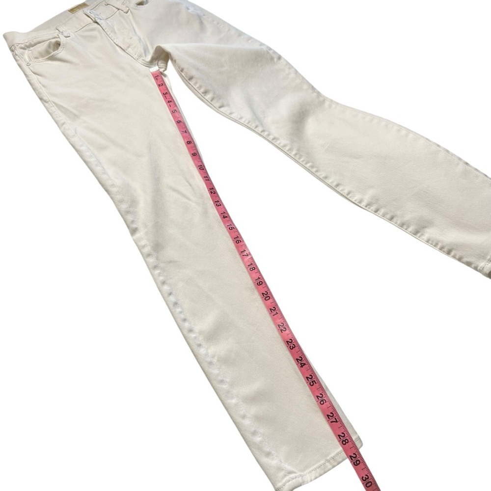 MOTHER The Charmer High Rise Skinny Jeans Glass Slipper White Size 25 - Picture 15 of 16